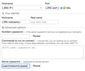 IRCCLoud settings